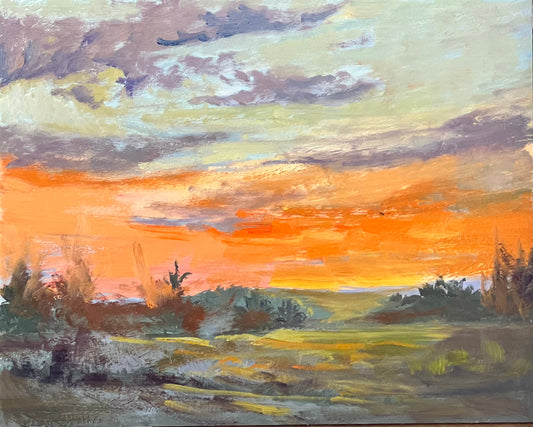 Oil Painting Skyscape - Sunrise Series 5